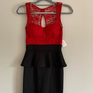 Deb Tight Fitting Lace Mini Dress